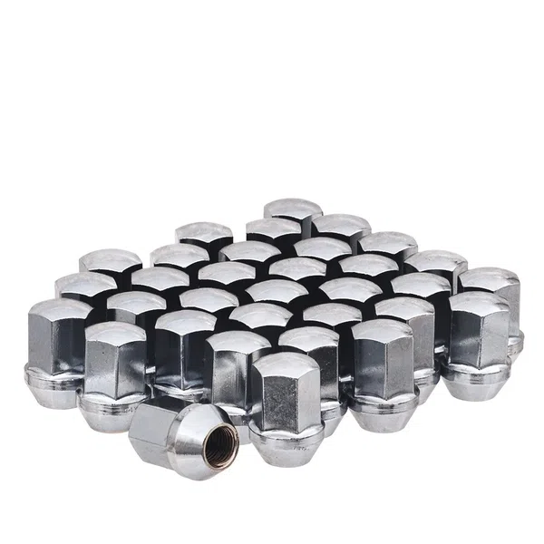 West Coast 14x1.5 OE Style Lug Nut 7/8" Hex 1.53" 8 Lug Install Kit Chrome Fits Chevy GM (DPC5814LS)