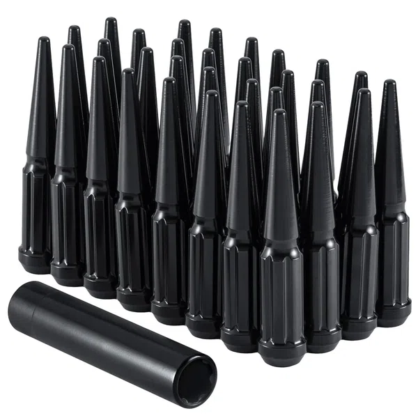 West Coast 14x1.5 Spike Lug Nuts 112mm 8 Lug Install Kit Black (W5814LSPKSB)