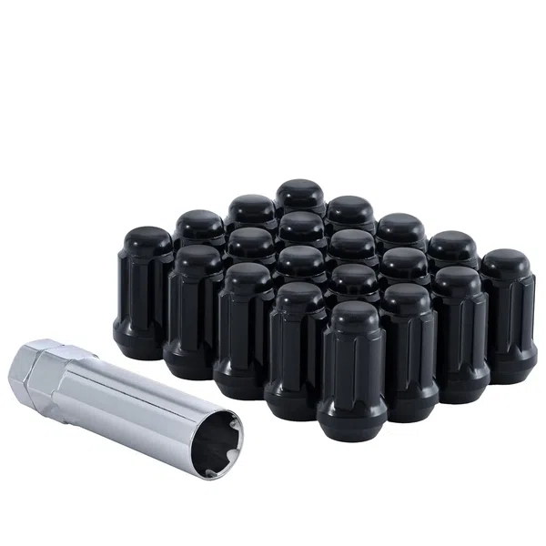 West Coast 14x1.5 Spline Lug Nuts 1.65" 6 Lug Install Kit Black (W5614SMB)