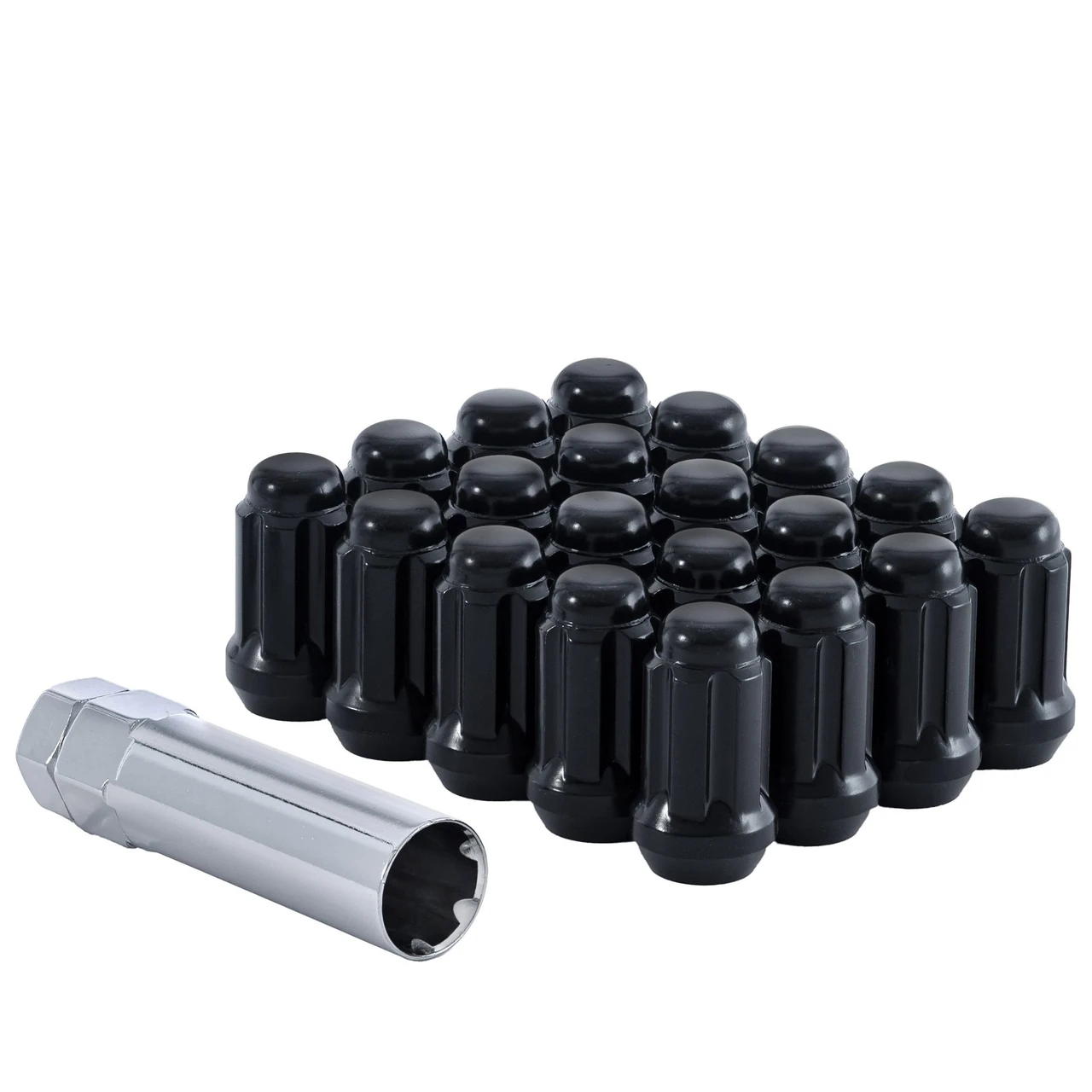 West Coast 14x1.5 Spline Lug Nuts 1.65" 6 Lug Install Kit Black (W5614SMB) — product image 2