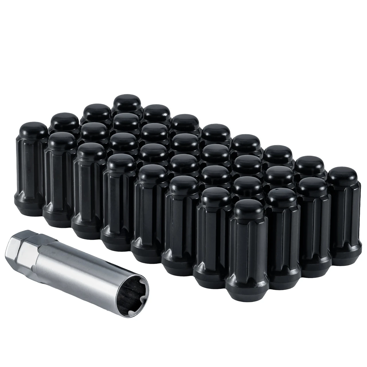 West Coast 14x1.5 Spline Lug Nuts 1.9" 8 Lug Install Kit Black - 87343 (W5814STB)