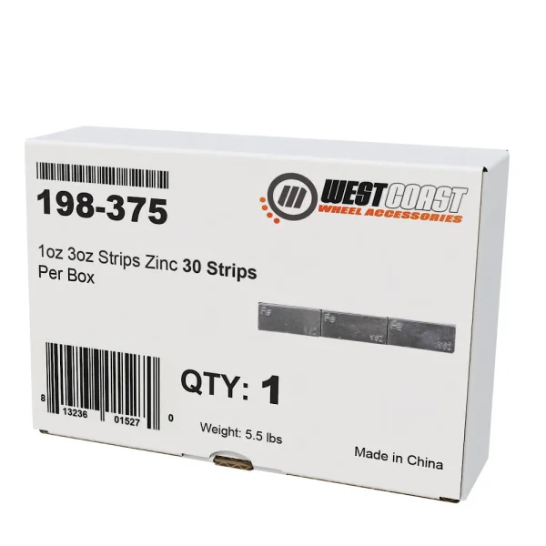 West Coast 1oz 3oz Strips Zinc 30 Strips Per Box (198-375)