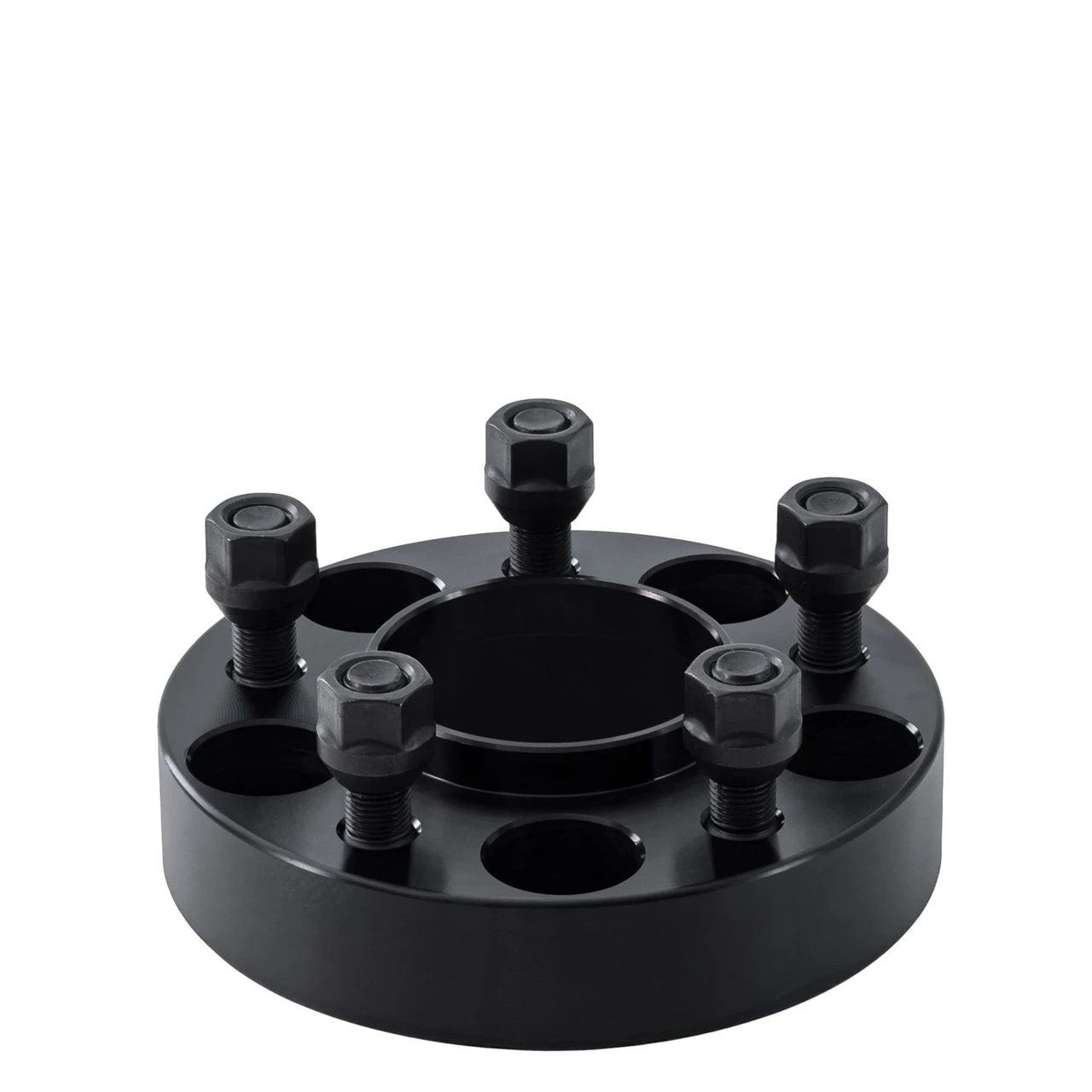 West Coast 5x127 (5x5) Bolt Pattern 1.25" Thick 71.5mm CB 14x1.5 Studs Black (125-14-5500-5500-71HC) — product image 2