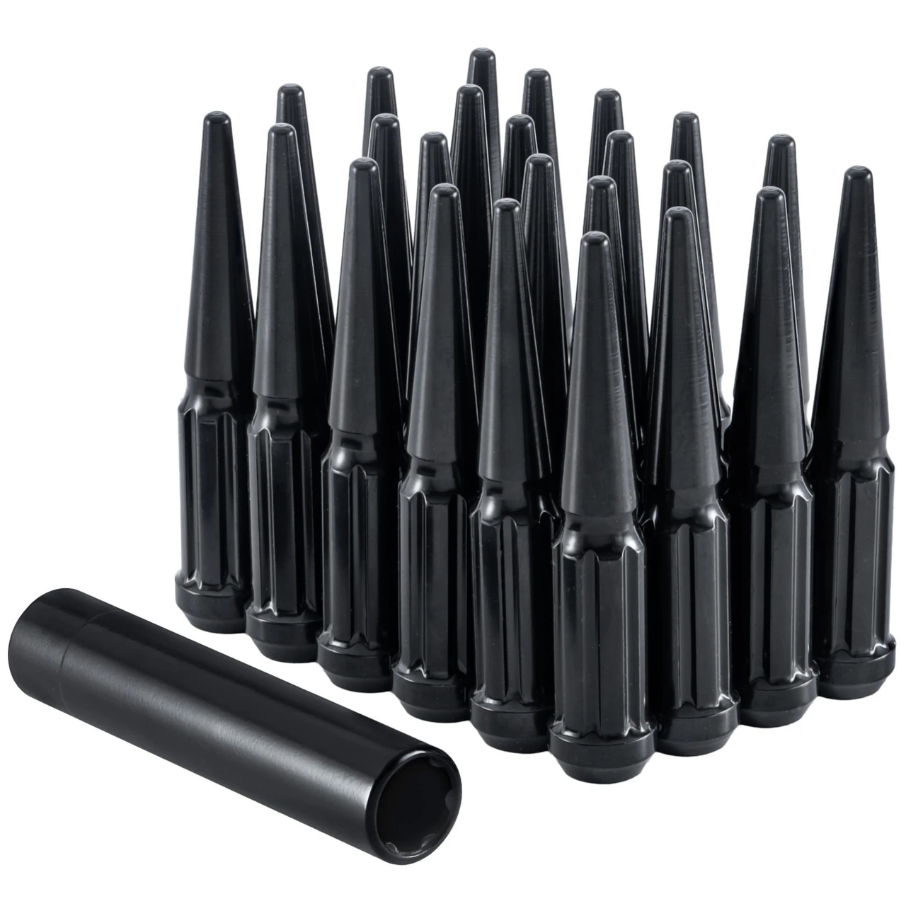 West Coast 7/16" Spike Lug Nuts 4.37" 5 Lug Install Kit Black (W55716LSPKSB) — product image 2