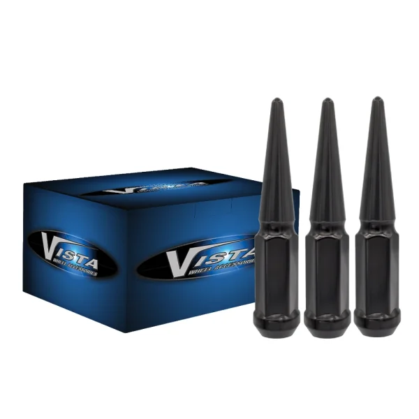 West Coast 9/16" Spike Lug Nuts 3/4 Hex 100mm 6 Lug Install Kit Black (DPC5696LSPKB)