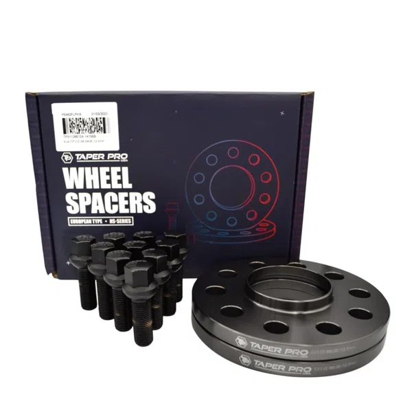 West Coast Project Fit Hub-Centric Wheel Spacers 2pc Kit with Conical Seat Lug Bolts Fits: VW Audi 5x100/112 57.1 CB 12.5mm Thick (PF51005712-1415CB)