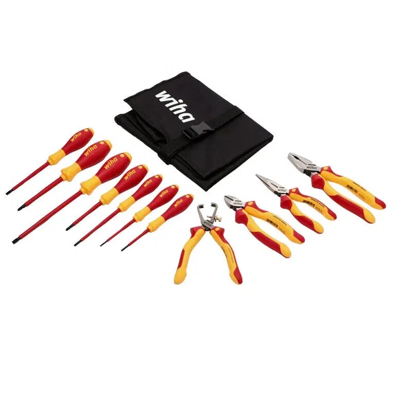 Wiha 11-Piece Insulated Screwdriver, Pliers, and Cutters Set (32888)