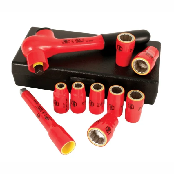 Wiha Insulated 3/8" Drive Socket Inch Set, 10-Piece (31493)
