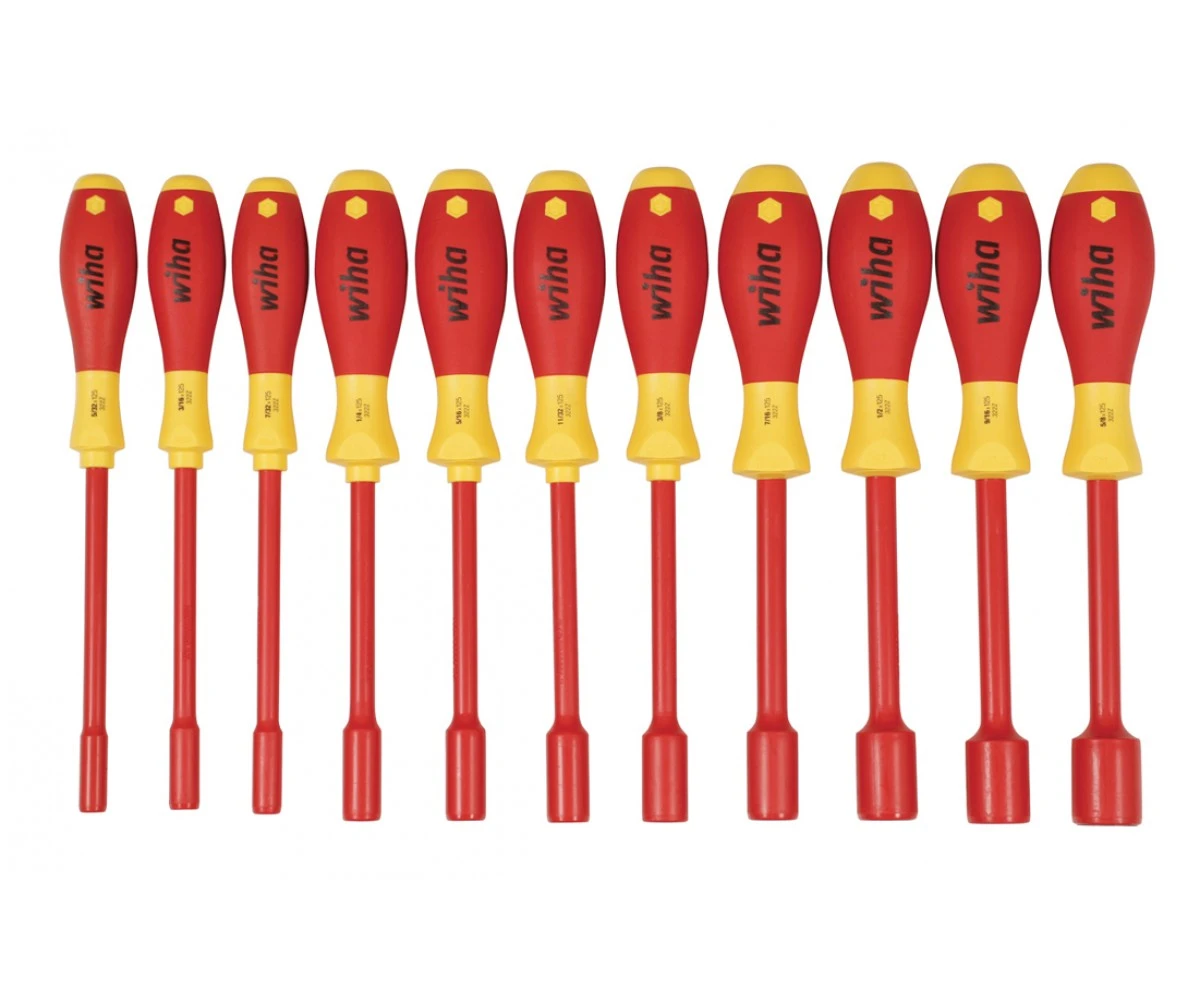 Wiha 11-Piece 1000-Volt Insulated Nut Driver Set (32296)
