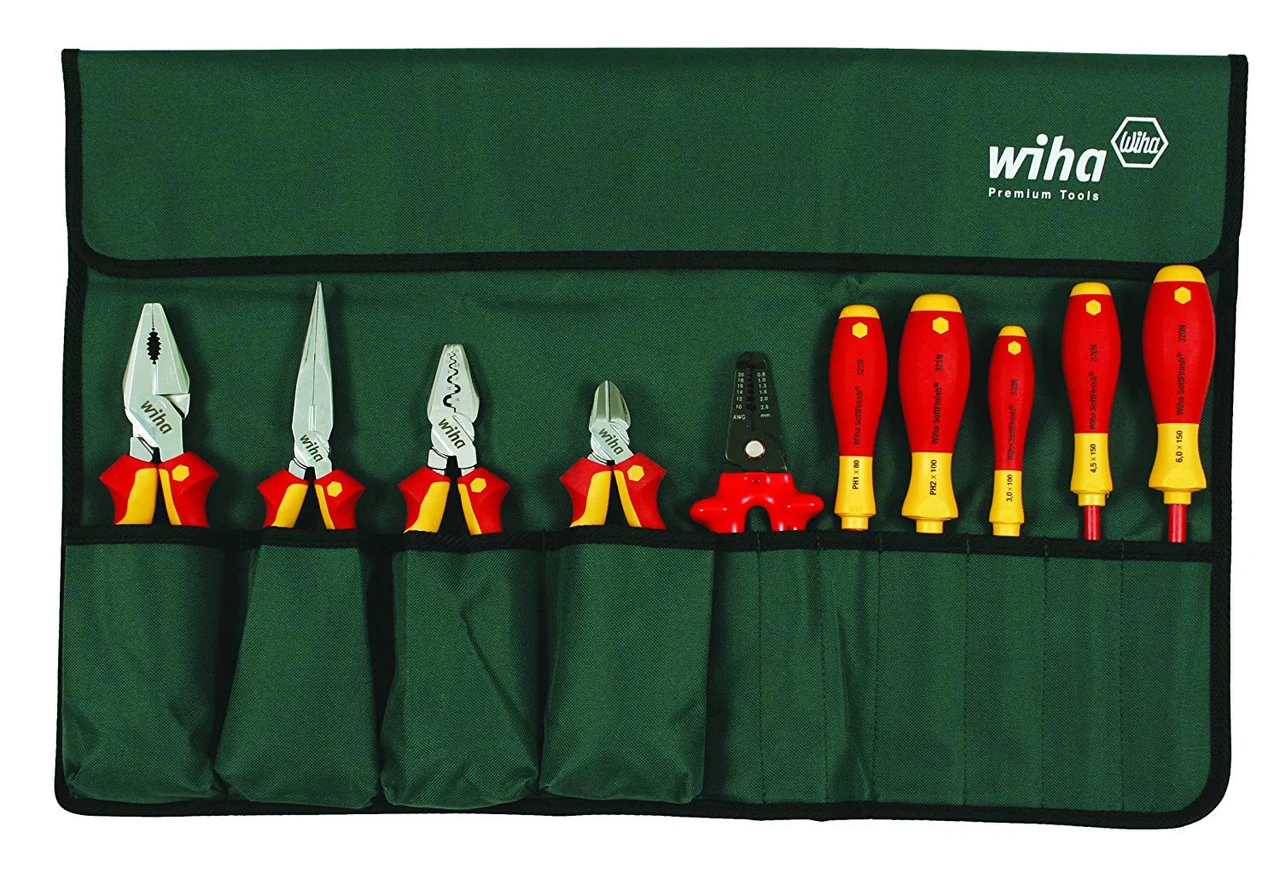 Wiha Insulated Pliers, Slotted & Phillips Screwdrivers 10-Piece Set (32868)