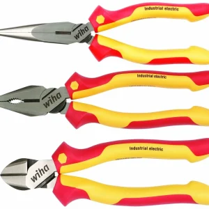 Wiha Insulated Pliers and Cutters 3-Piece Set for Industrial Use (32981)