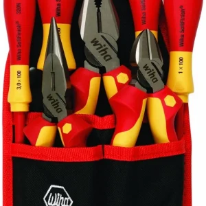 Wiha Insulated Pliers, Cutters, Drivers 7-Piece Belt Set (32985)