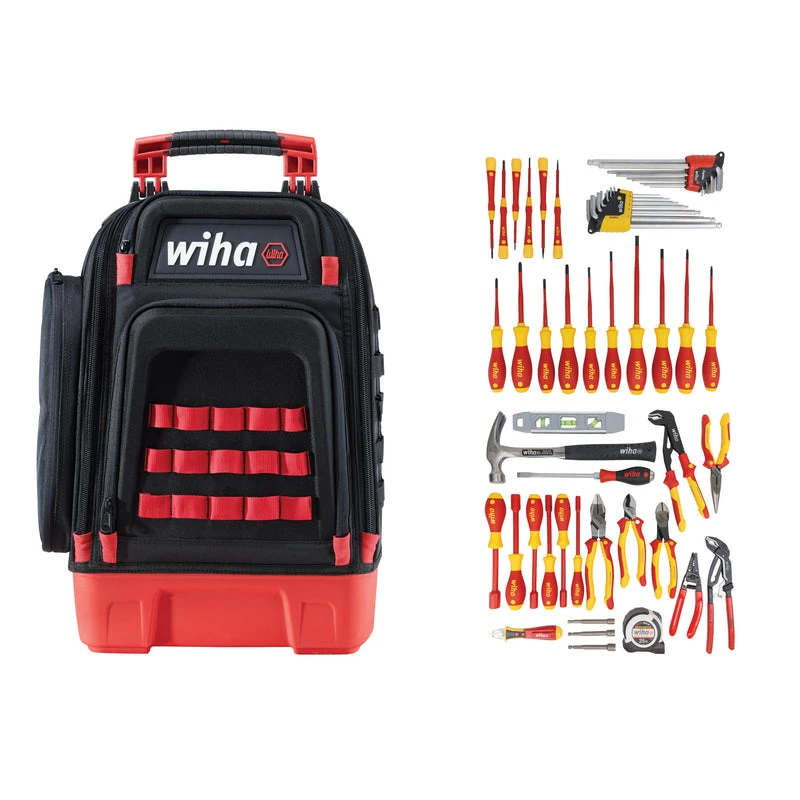 Wiha 59 Piece Master Electrician's Insulated Tool Kit Backpack (91872)