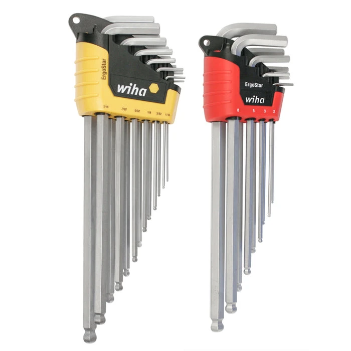 Wiha ErgoStar Ball End Hex L-Key Set, Inch/Metric, 22-Piece (66982)