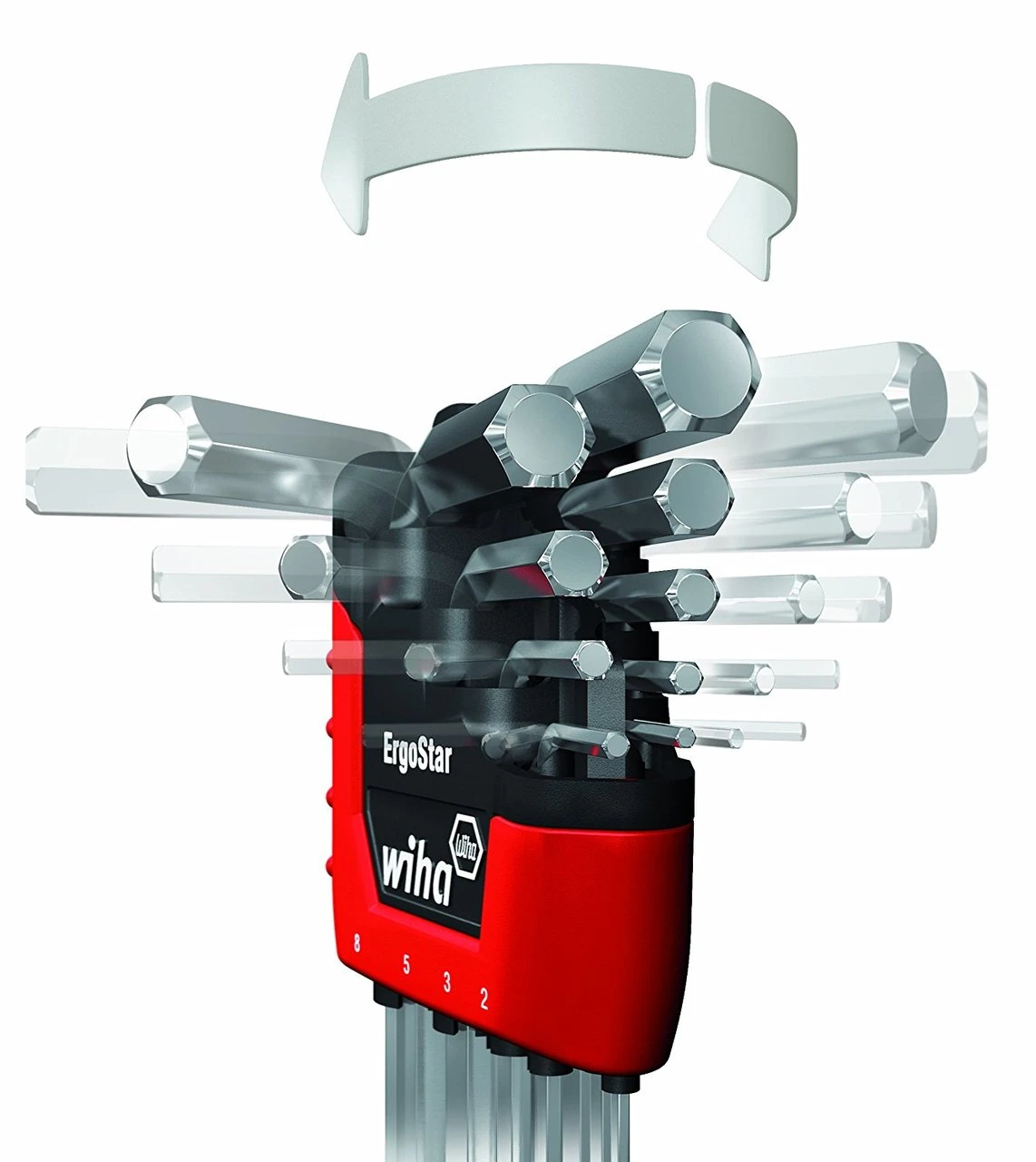 Wiha ErgoStar Ball End Hex L-Key Set, Metric, 9 Pieces (66996) — product image 2