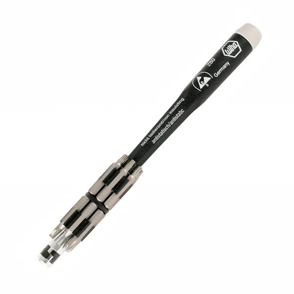 Wiha 16-Piece System 4 ESD Slotted, Phillips & Torx Micro Bit Set (75093)