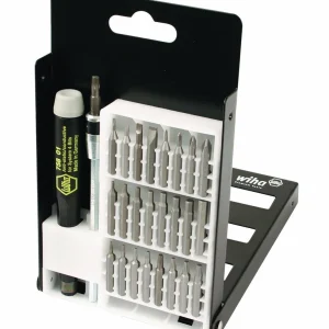 Wiha System 4 ESD Safe Micro Bit Set, Slotted/Phillips/Torx/Hex (75992)