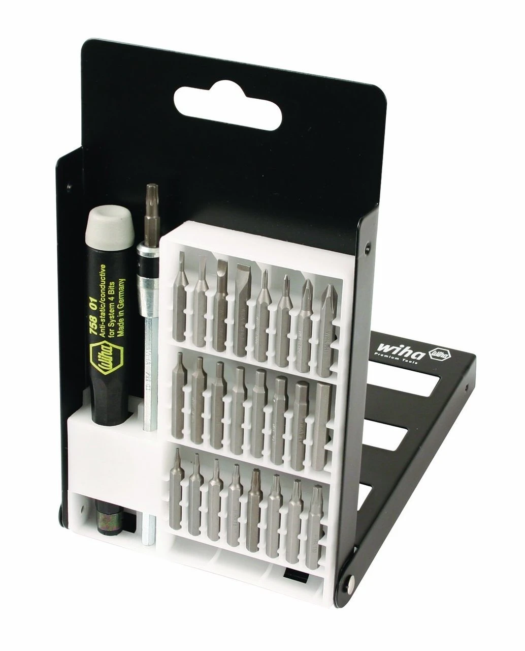 Wiha System 4 ESD Safe Micro Bit Set, Slotted/Phillips/Torx/Hex (75992)