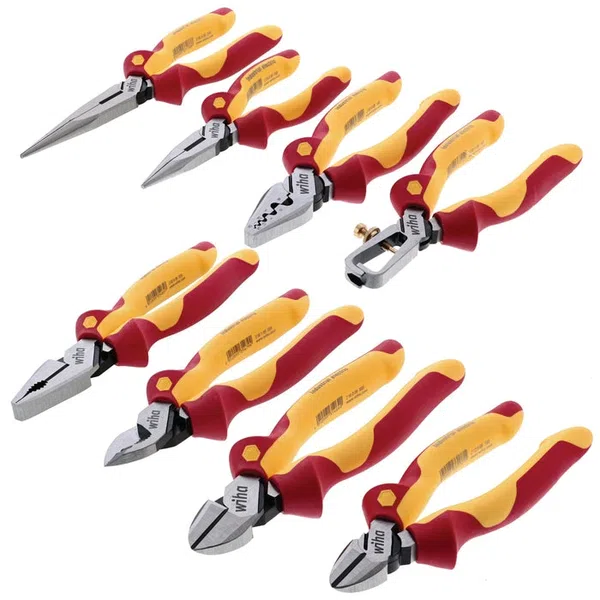 Wiha 8-Pc Insulated Industrial Pliers & Cutters Set w/ Canvas Pouch (32987)