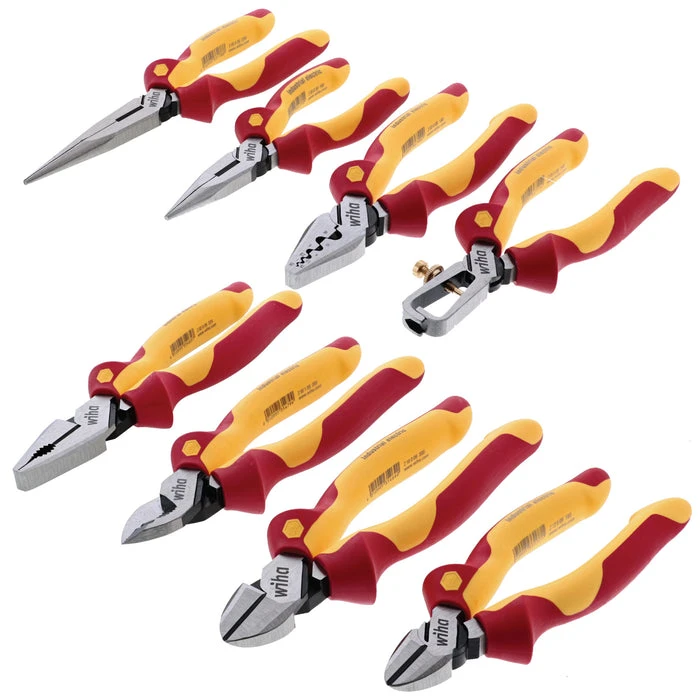 Wiha 8-Pc Insulated Industrial Pliers & Cutters Set w/ Canvas Pouch (32987)