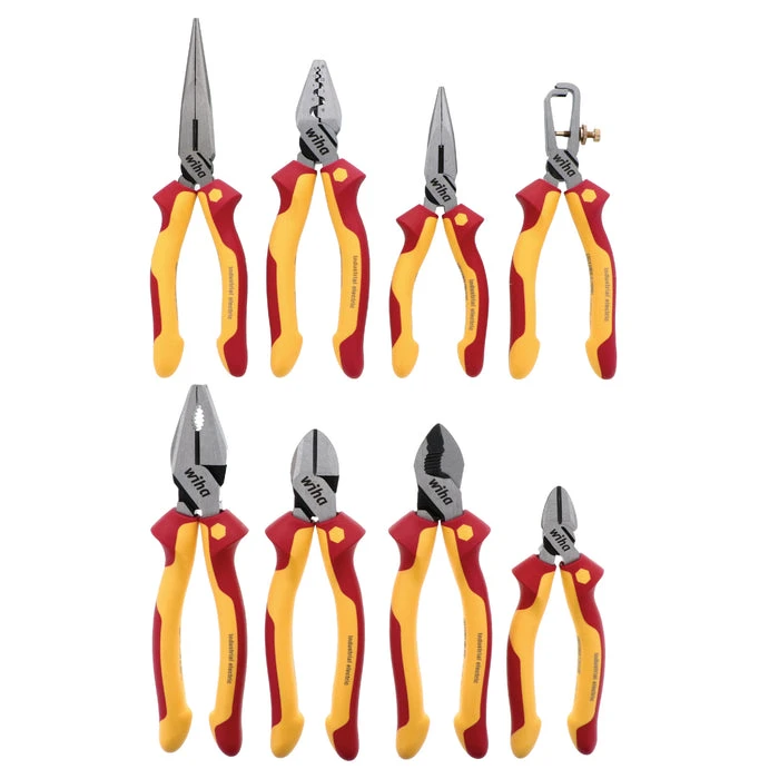 Wiha 8-Pc Insulated Industrial Pliers & Cutters Set w/ Canvas Pouch (32987) — product image 2