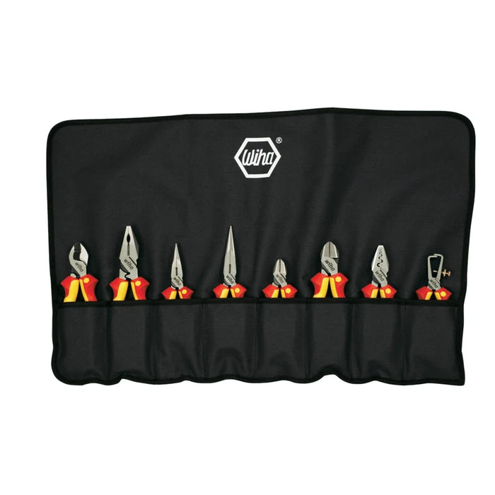 Wiha 8-Pc Insulated Industrial Pliers & Cutters Set w/ Canvas Pouch (32987) — product image 4