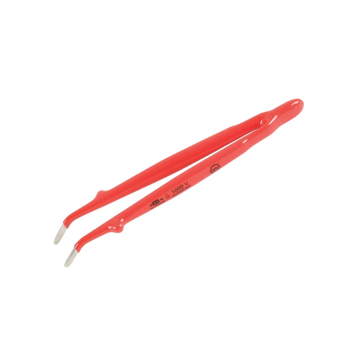 Wiha Insulated Tweezers, 8-Inch, Angled Blunt Tip (75304)