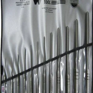 Wilde Tool 12-Piece Roll Spring Punch Set-Vinyl Roll (RS912.NP/VR)
