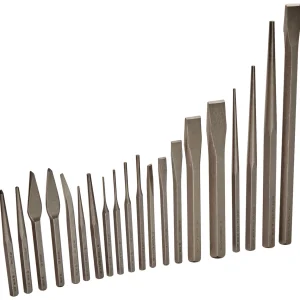 Wilde Tool 20-Piece Punch & Chisel Set-Vinyl Roll (K20.NP/VR)