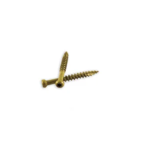 WoodPro #7 x 1-1/2 in. Gold Screws Bulk (TH7X112-5)