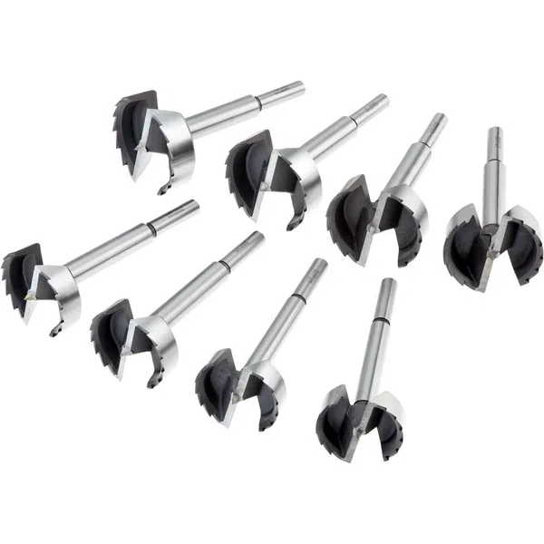 Shop Fox 8-Piece Forstner Bit Set Sizes 2-1/4 to 3-1/8 (D1029)