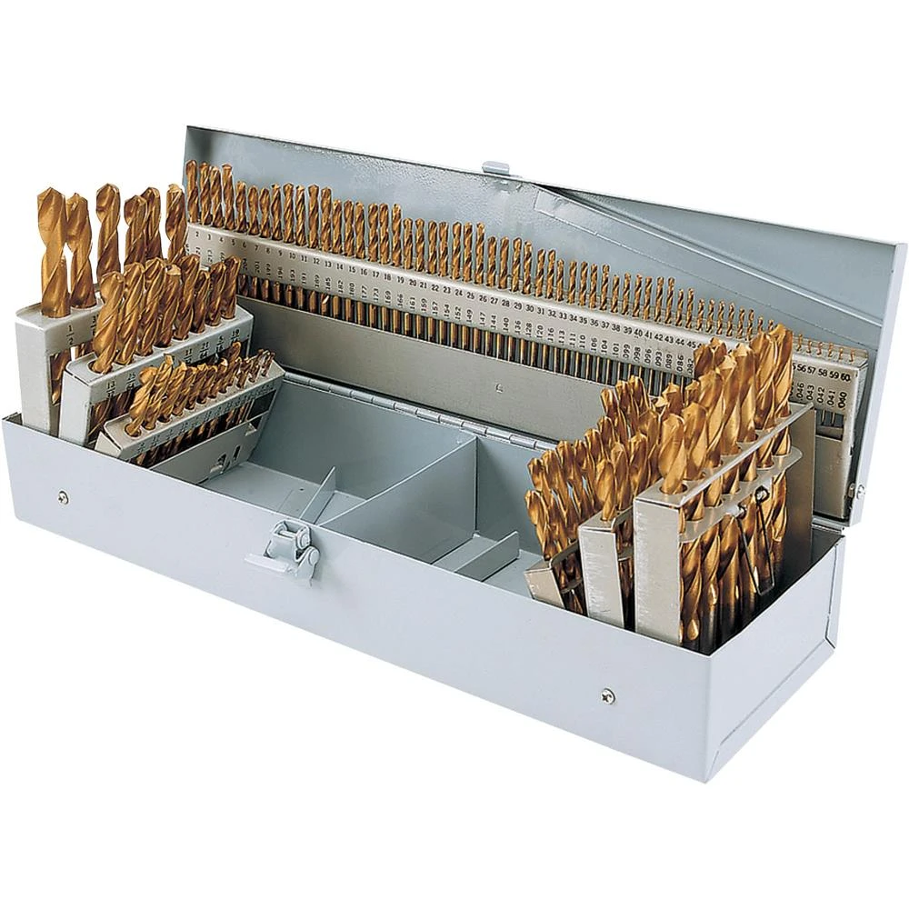Shop Fox 115-Piece Titanium Nitride Coated HSS Drill Bit Set (D1138)