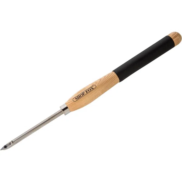 Shop Fox Carbide Tipped Lathe Chisel Detailer Ash Wood Handle Rubber Grip (D4443)