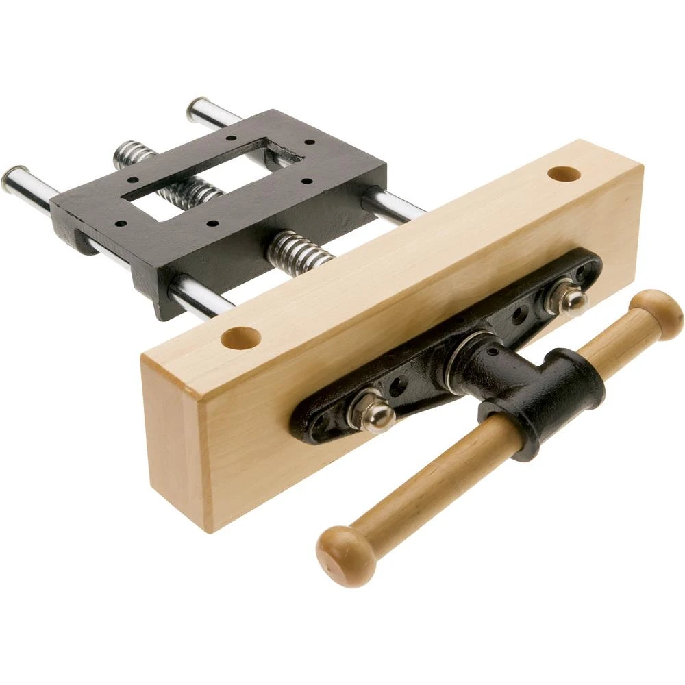 Shop Fox 13 Inch Large Capacity Heavy Duty Cabinet Makers Front Vise Birch Jaw (D4648)