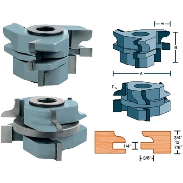 Shop Fox Stile & Rail Cabinet Shaper Cutter Ogee Profile 1-1/4 Inch Bore (DC2176)