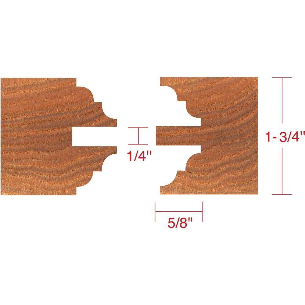 Shop Fox Stile Rail Bead Cove Set Entry Door Router Bits Carbide (DC2188) — product image 2