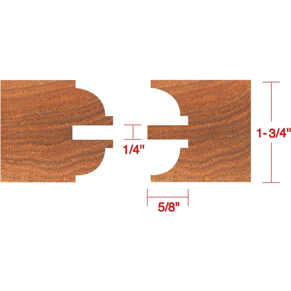 Shop Fox Stile Rail Quarter Bead Set Entry Door Router Bits Carbide (DC2190) — product image 2