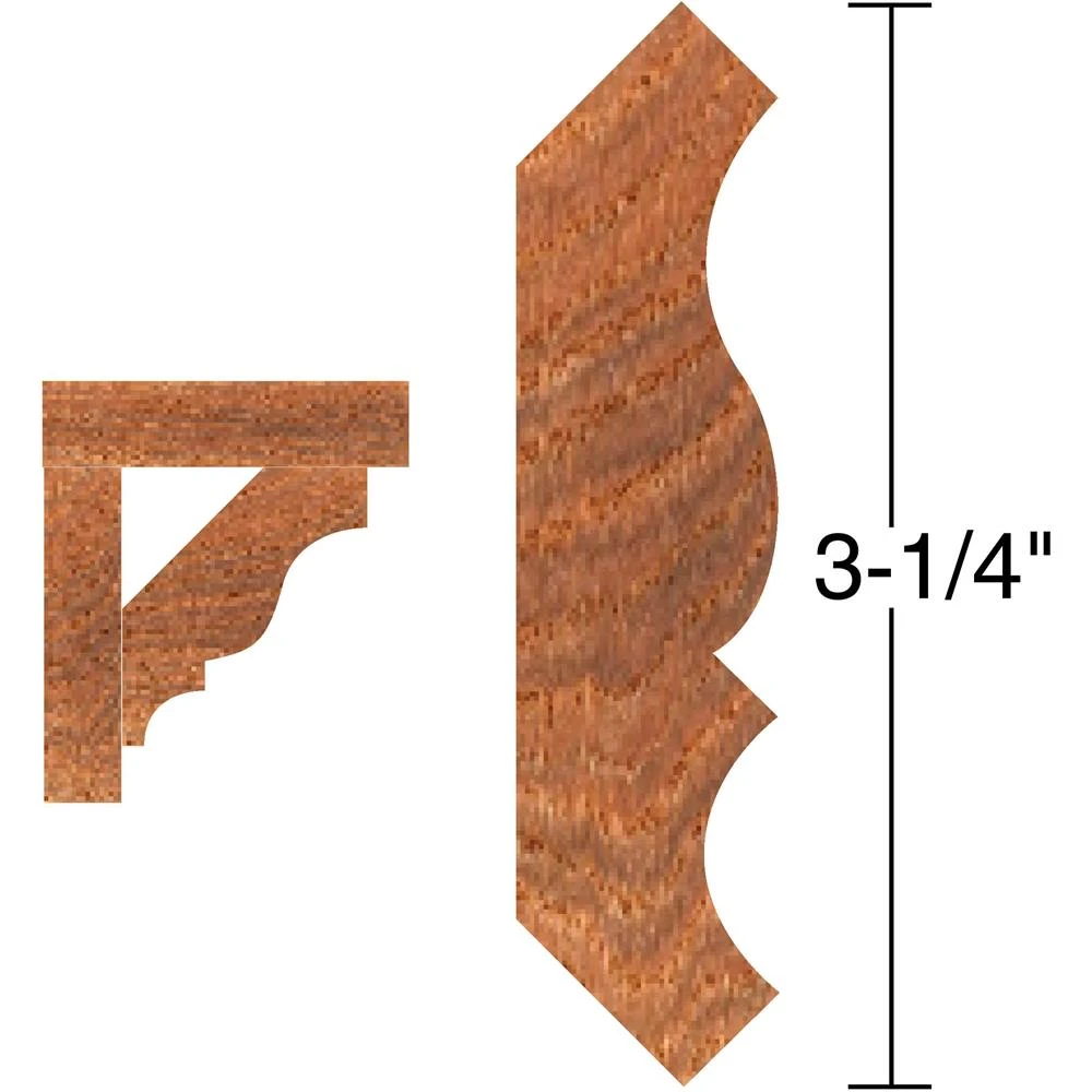 Shop Fox 3 Inch Crown Moulding Cutter 3-1/2 Inch Diameter 1 Inch Bore (DC2204) — product image 3