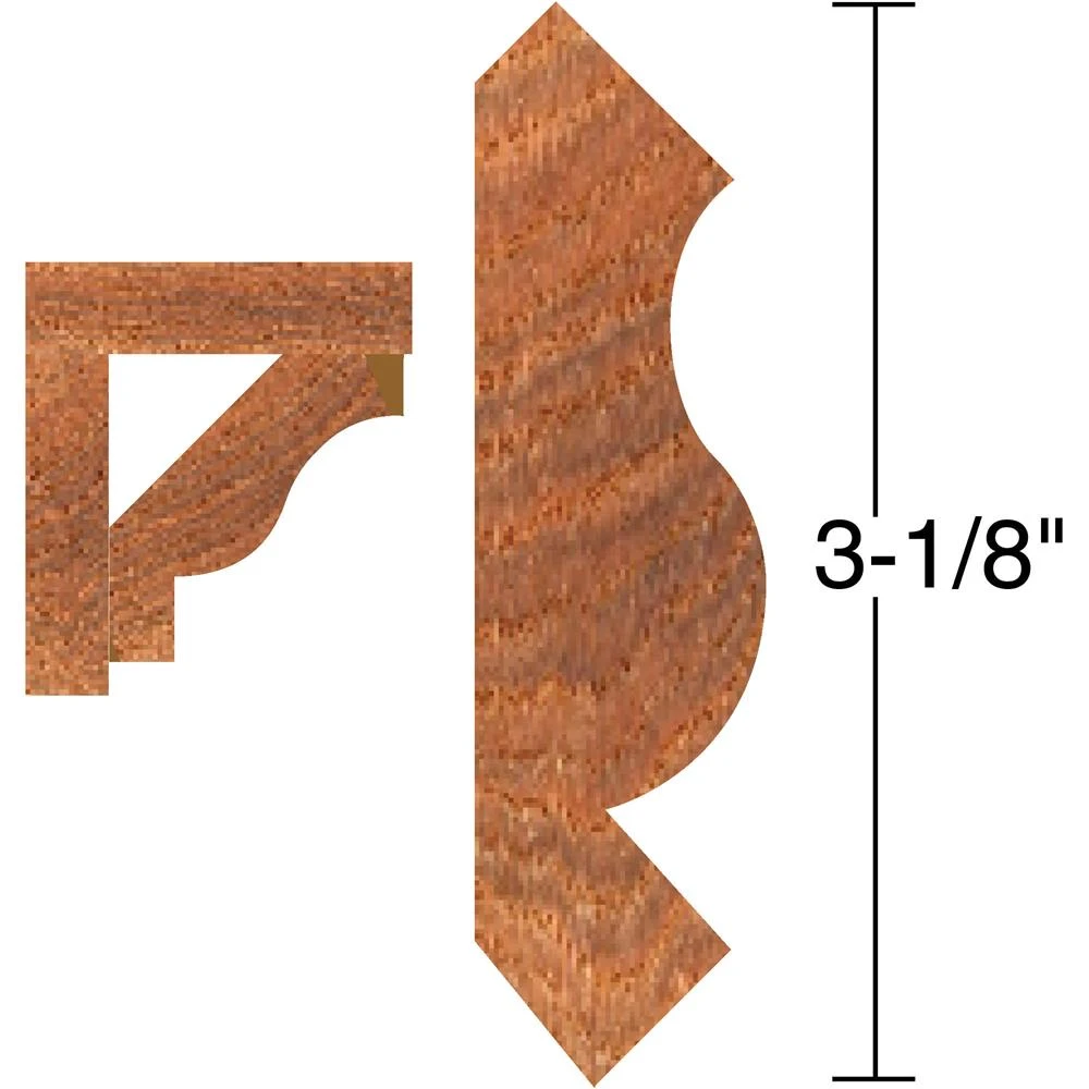 Shop Fox 3 Inch Crown Moulding Cutter 3-1/2 Inch Diameter 1 Inch Bore (DC2208) — product image 3