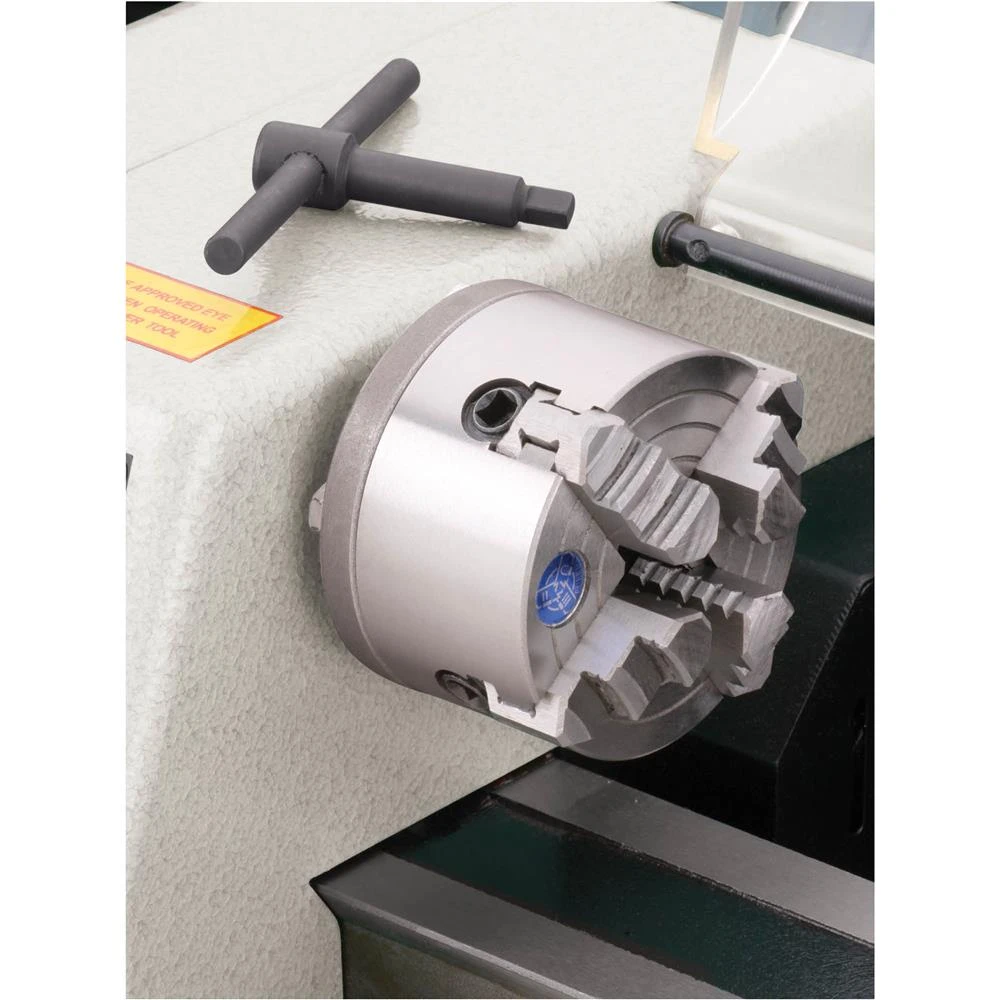 Shop Fox 4 Jaw Chuck with Reversible Jaws for 6" x 10" Mini Lathe (M1028) — product image 2