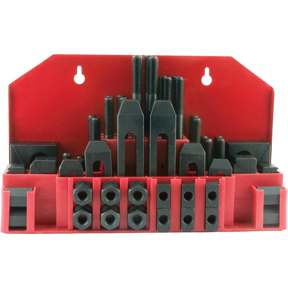 Shop Fox 58-Piece 1/2" Clamping Kit with Case Hardened Blocks Bolts and Nuts (M1081)