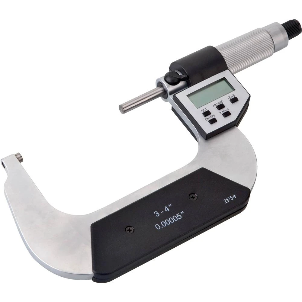 Shop Fox 3-4 Inch Digital Micrometer with 0.0005 Inch 0.0127mm Graduations (M1086)