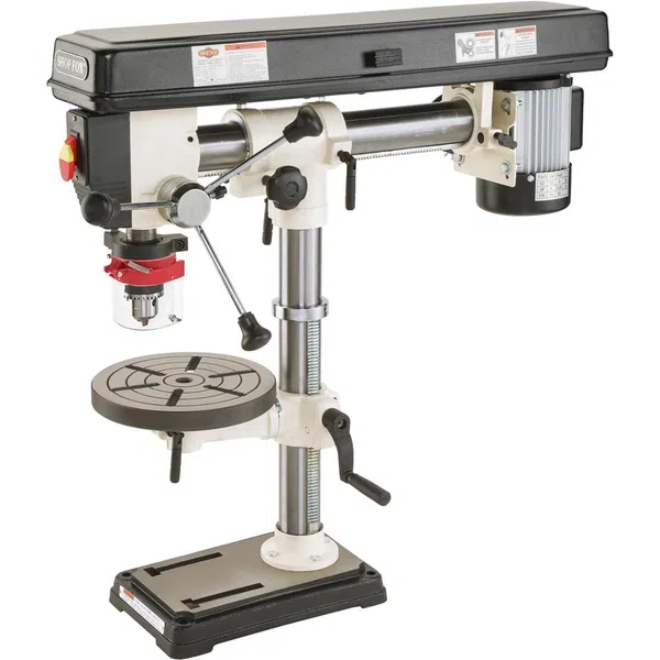 Shop Fox 1/2 HP 34" Bench-Top Radial Drill Press with Sliding Headstock (W1669)