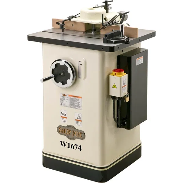 Shop Fox 2 HP Shaper with Cast-Iron Table and Dual Spindles (W1674)