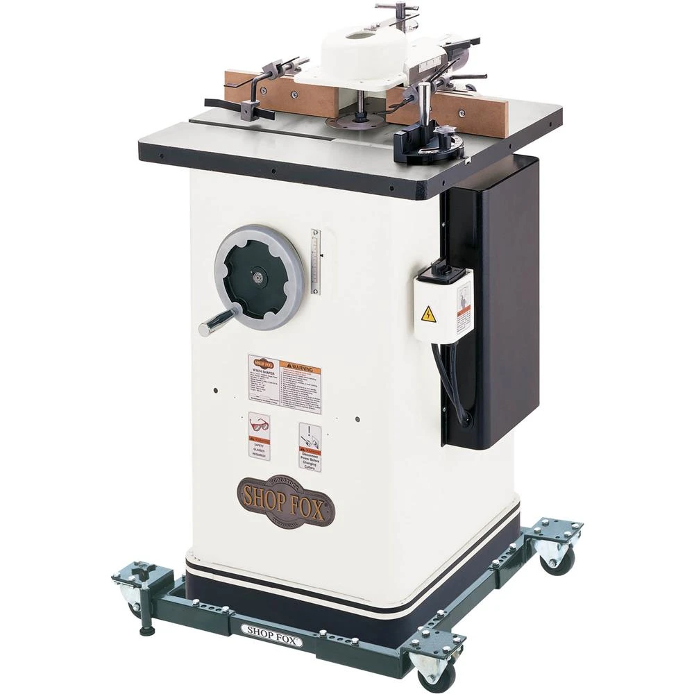 Shop Fox 2 HP Shaper with Cast-Iron Table and Dual Spindles (W1674) — product image 2