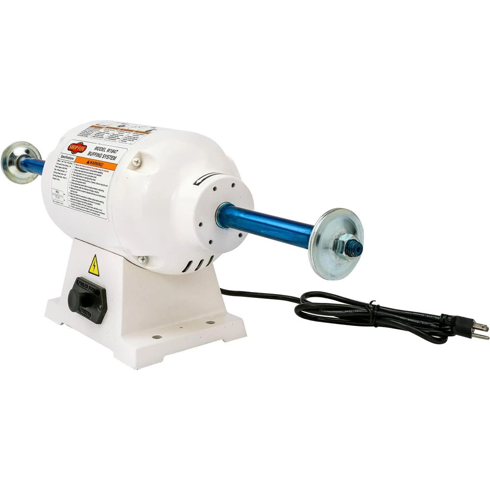 Shop Fox Buffing System with Extra-Long Shafts and 1 HP Motor (W1847) — product image 2