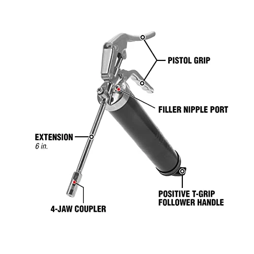 Workforce L1320 Workforce Pistol Grip Grease Gun, 6 in. Rigid Extension — product image 3