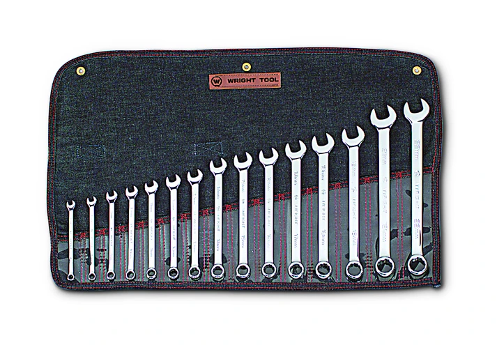 Wright Tool Full Polish Metric 12 Point Combination Wrench Set, 7Mm-22Mm (15-Piece) (952)