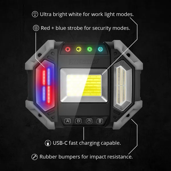 XKdefender 7 Mode Work & Security Light without Remote