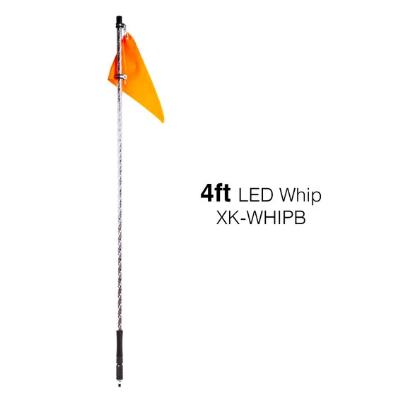 XKGLOW 1pc 48" 2nd Gen Add-on LED ATV-UTV Whip - Controller Not Included (XK-WHIPB)